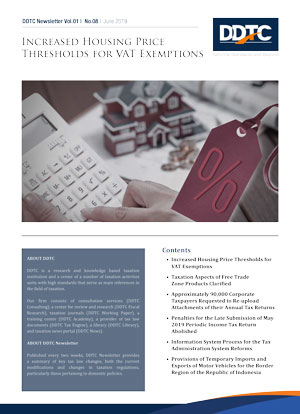 Newsletter - Increased Housing Price Thresholds for VAT Exemptions