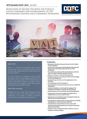 Newsletter - Reduction of Income Tax Rates for Publicly Listed Companies and Establishment of VAT Withholder Criteria for E-Commerce Businesses