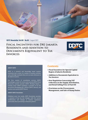 Newsletter - Fiscal Incentives for DKI Jakarta Residents and Addition to Documents Equivalent to Tax Invoices