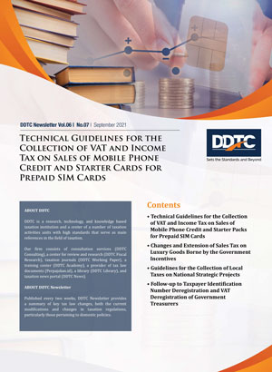 Newsletter - Technical Guidelines for the Collection of VAT and Income Tax on Sales of Mobile Phone Credit and Starter Cards for Prepaid SIM Cards