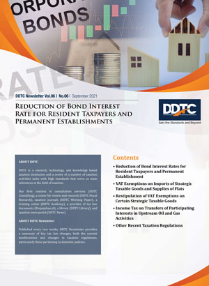 Newsletter - Reduction of Bond Interest Rate for Resident Taxpayers and Permanent Establishments